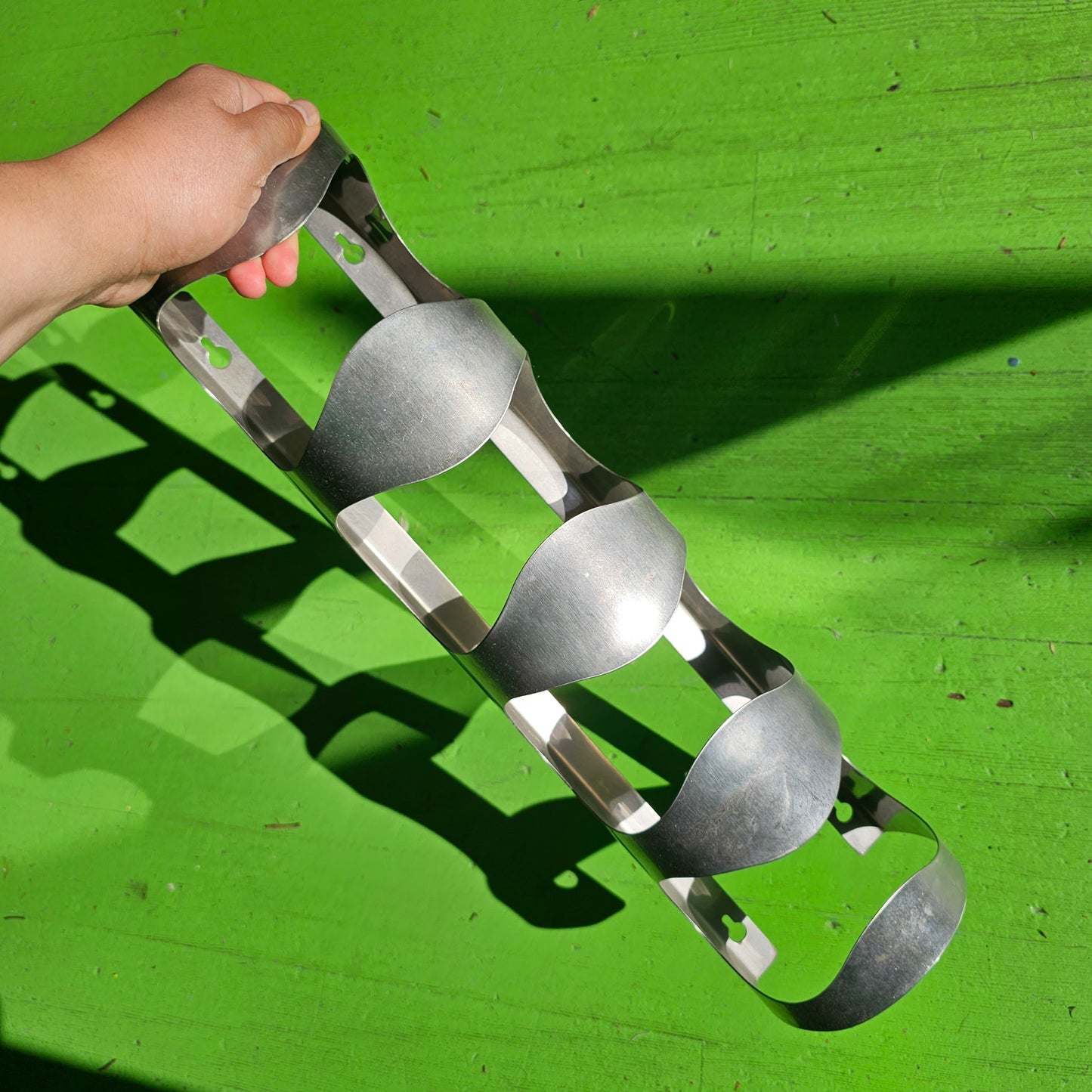 Vintage ikea Silver chrome wine rack holder