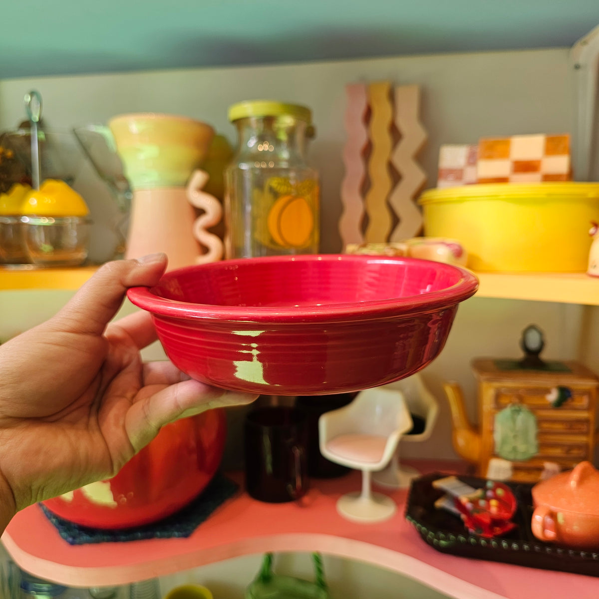 Cherry red Vintage Fiestaware Bowl cereal fiesta