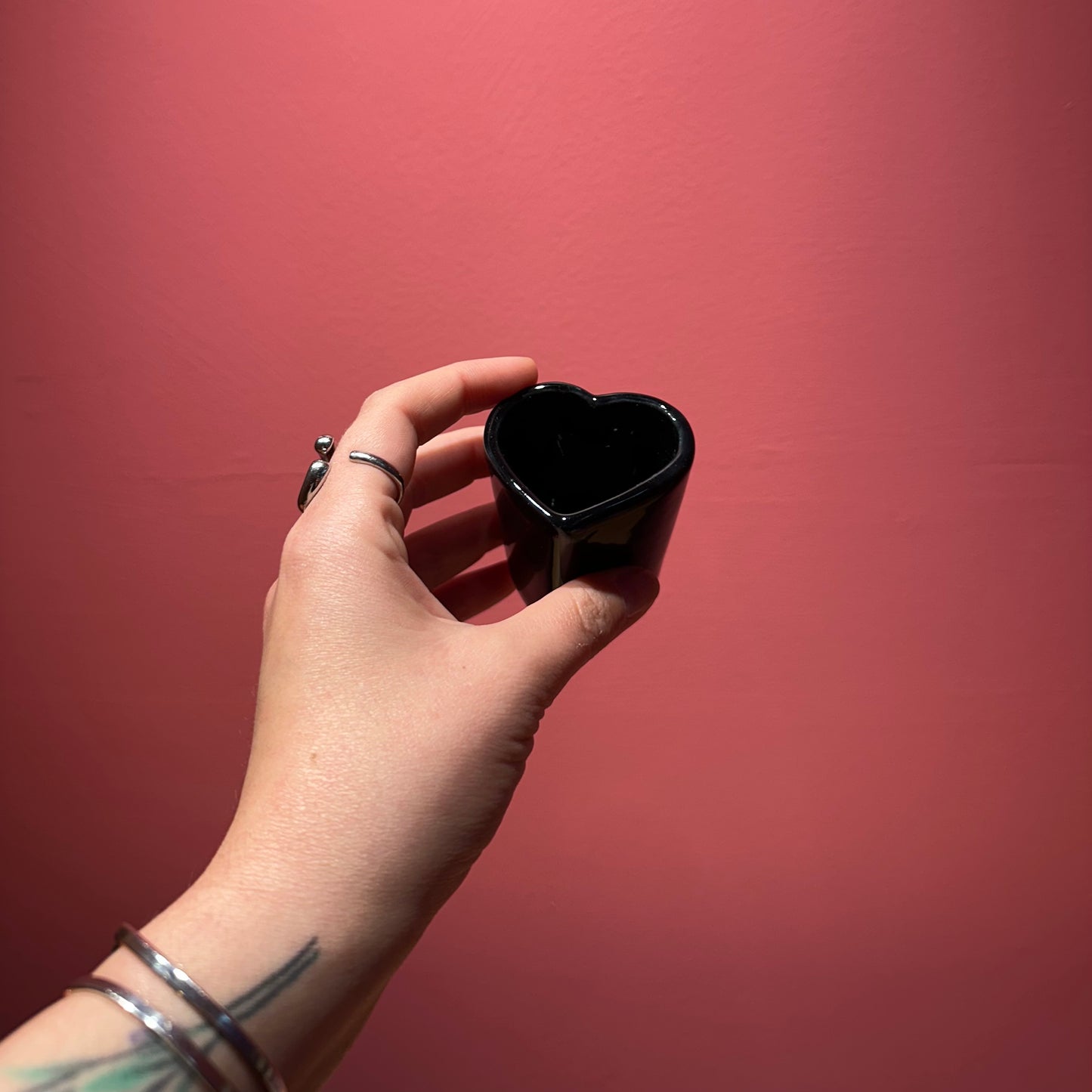 Mushy Heart Shot Glass in “Onyx”