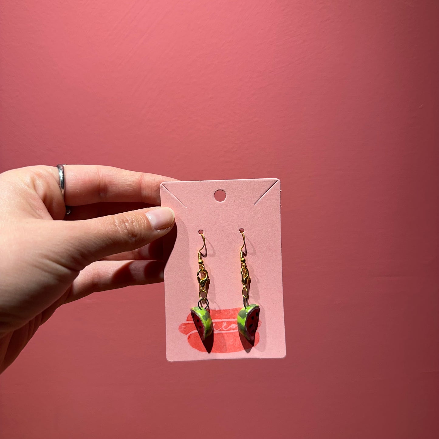 Chloe Made Earrings in “Watermelon”