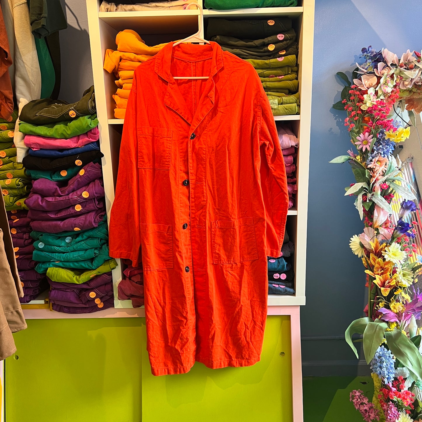 Tomato Twill Chore Coat-Long OS SM-2XL