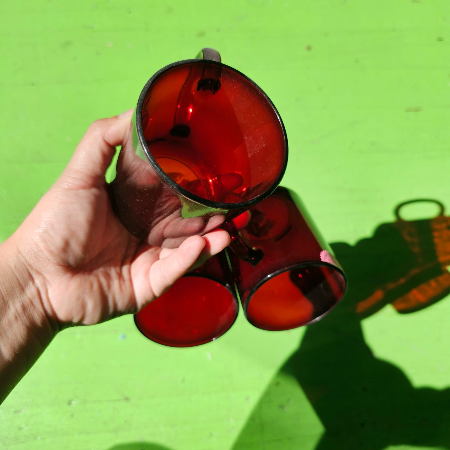 Vintage Ruby Glass Set
