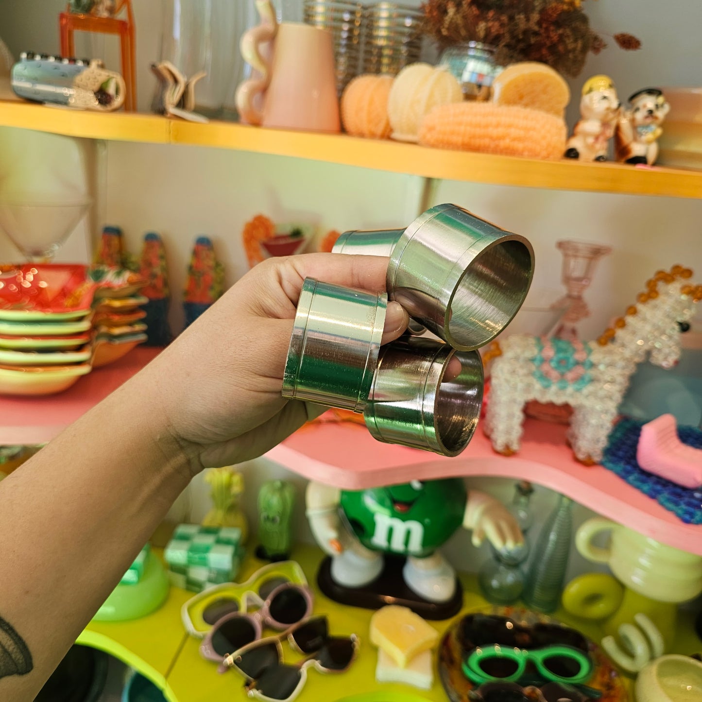 Vintage Silver Napkin Holder Set Rings