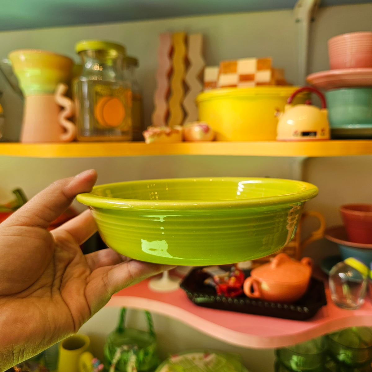 CHARTREUSE lime green Vintage Fiestaware Bowl cereal fiesta