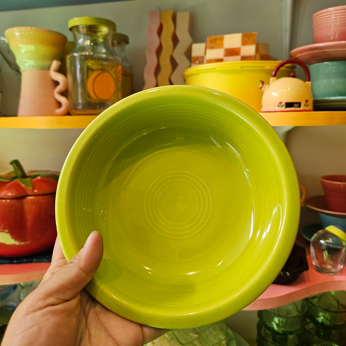 CHARTREUSE lime green Vintage Fiestaware Bowl cereal fiesta