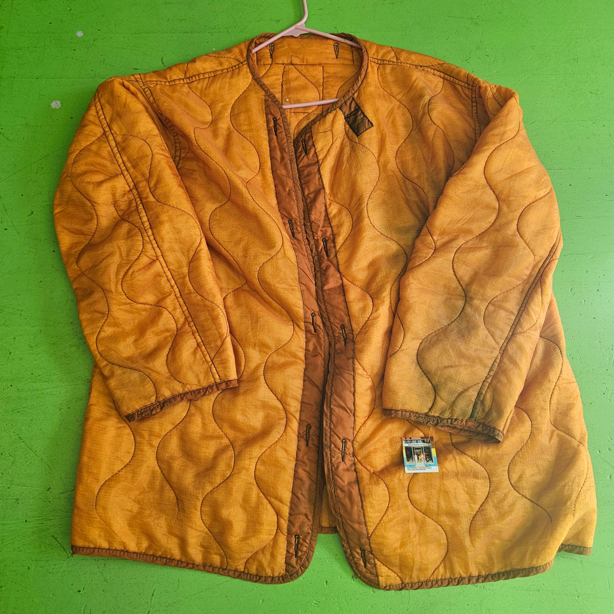 MANGO ORANGE Oversized Military Liner Jacket 2XL XXL XL