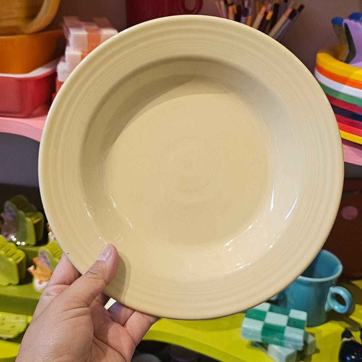 Butter yellow Vintage Fiestaware Bowl soup fiesta
