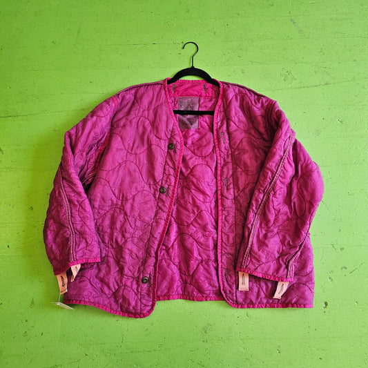 MAGENTA QUILTED JACKET !