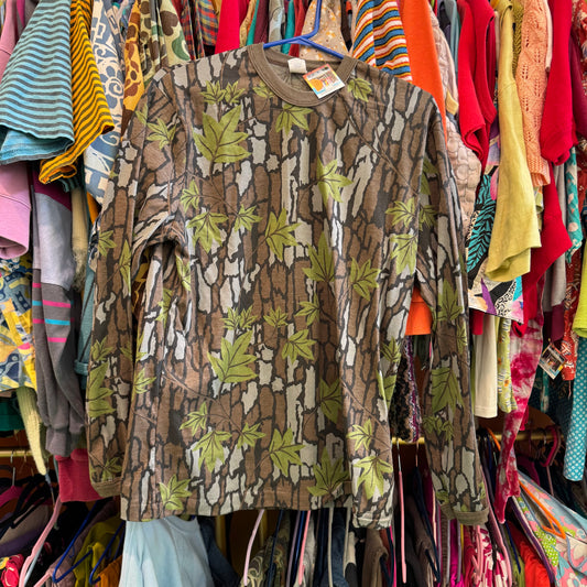 XL LONG SLEEVE CAMO TEE (MADE IN THE US) !