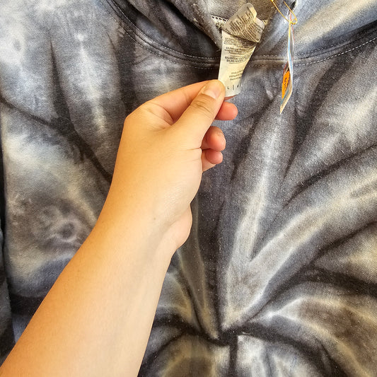 GREY TIE DYE HOODIE!