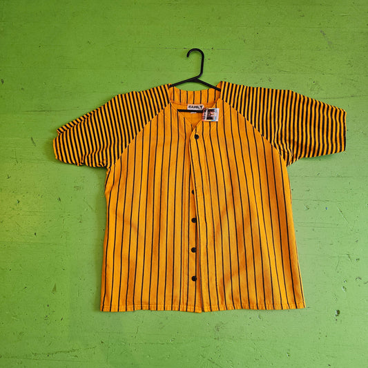 GUILT YELLOW STRIPPED SHORT SLEEVE !