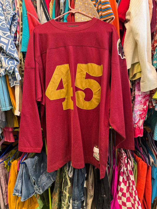 VINTAGE FOOTBALL LONG SLEEVE PULL OVER !