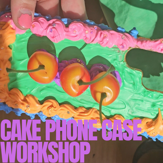 CAKE PHONE CASE WORKSHOP ✨ 🎂 1-2 hrs 🎀 9/17 6:30 PM