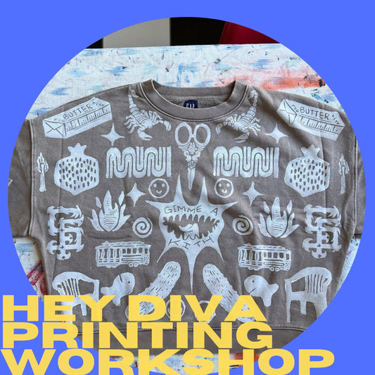 BLOCK PRINTING CLOTHING WITH HEY DIVA ✨️ MAY 15TH 6:00pm