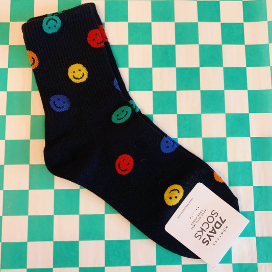 Black Smiley Socks