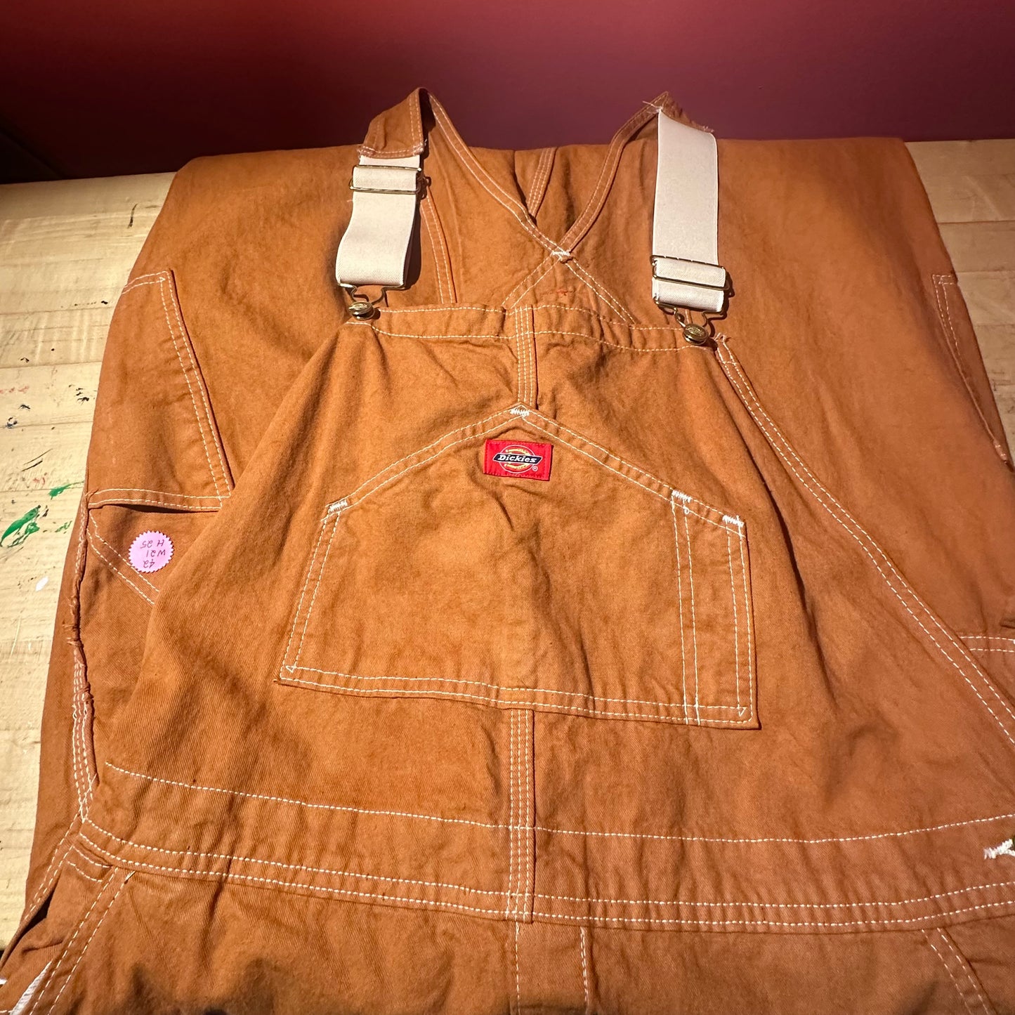 Hand Dyed Burnt Orange Dickies Overalls!