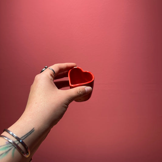 Mushy Heart Shot Glass in “Cherry”