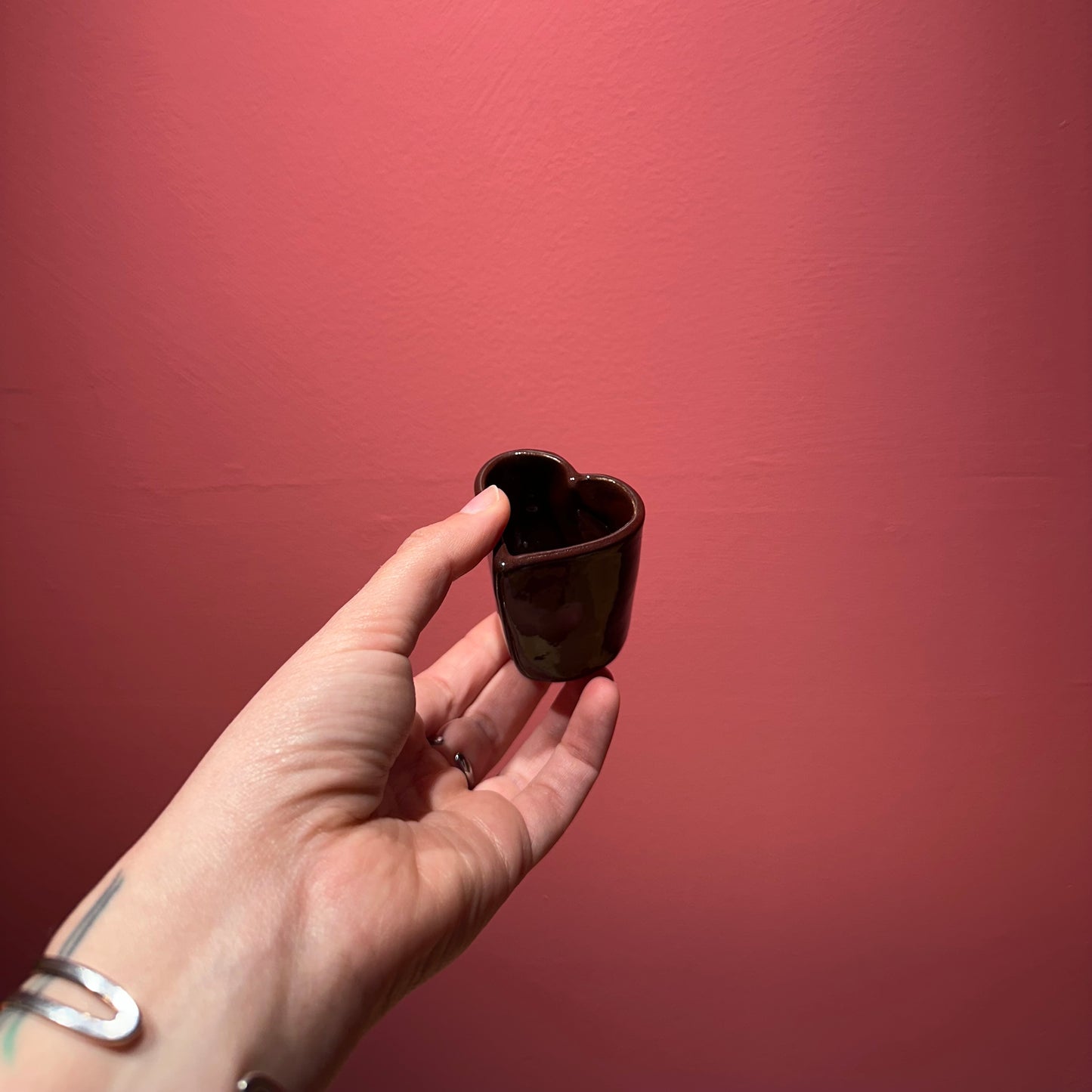 Mushy Heart Shot Glass in “Espresso”