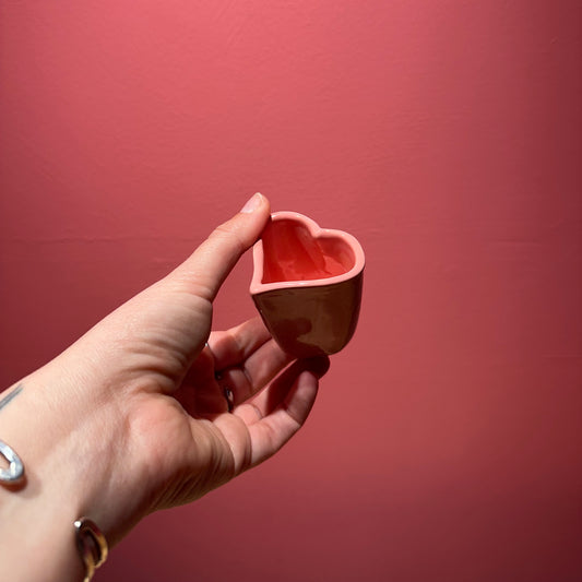 Mushy Heart Shot Glass in “Candy Heart Pink”