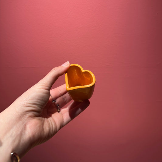 Mushy Heart Shot Glass in “Butternut”