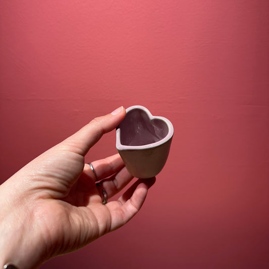 Mushy Heart Shot Glass in “Taro”