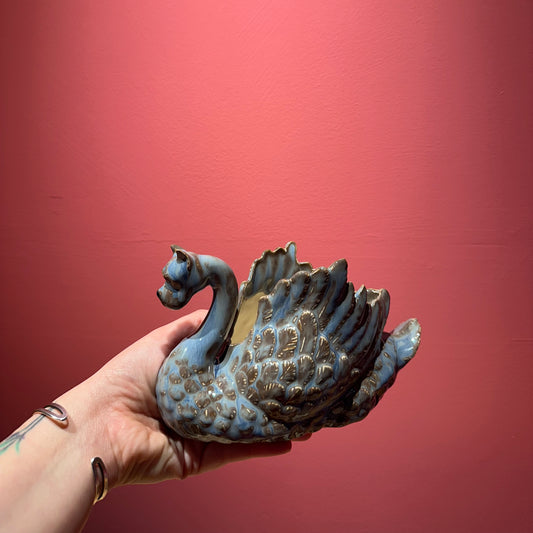 Mushy Dog Swan Planter in “Blue Jean”