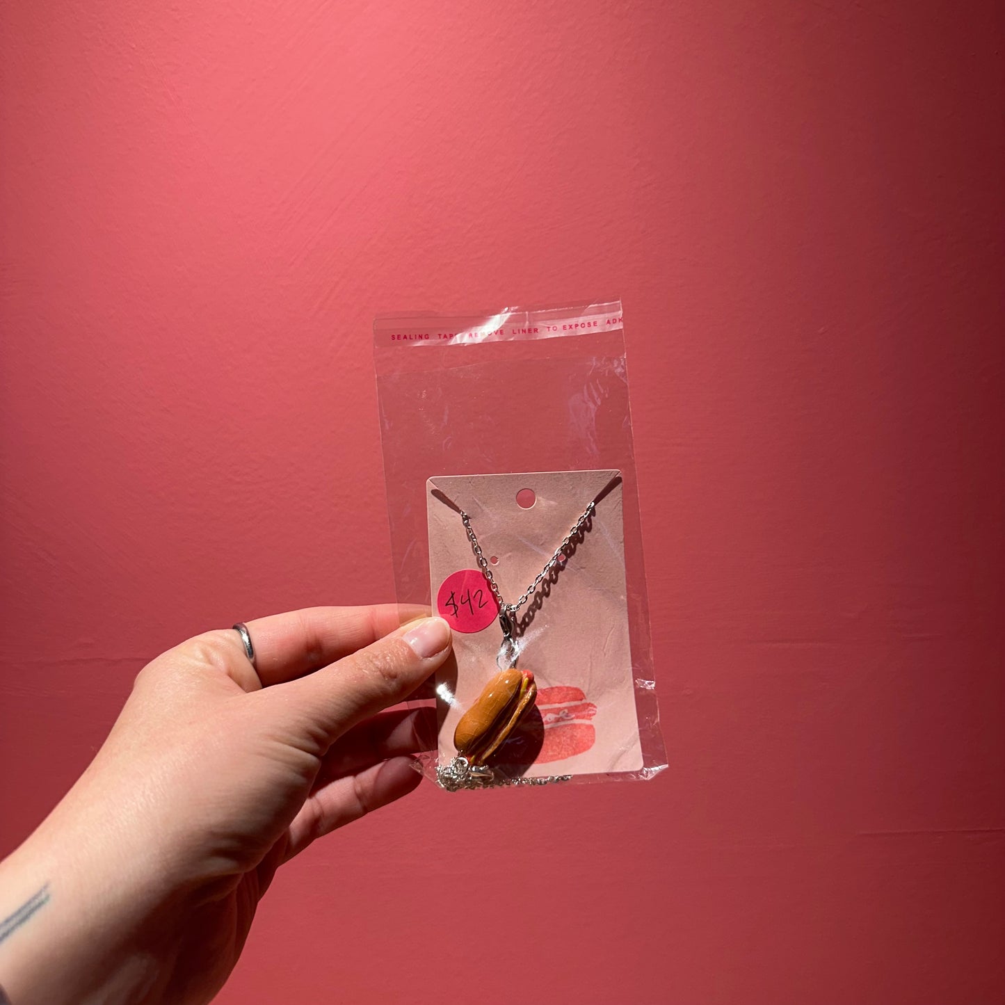 Chloe Made Necklace in “Hot Dog”