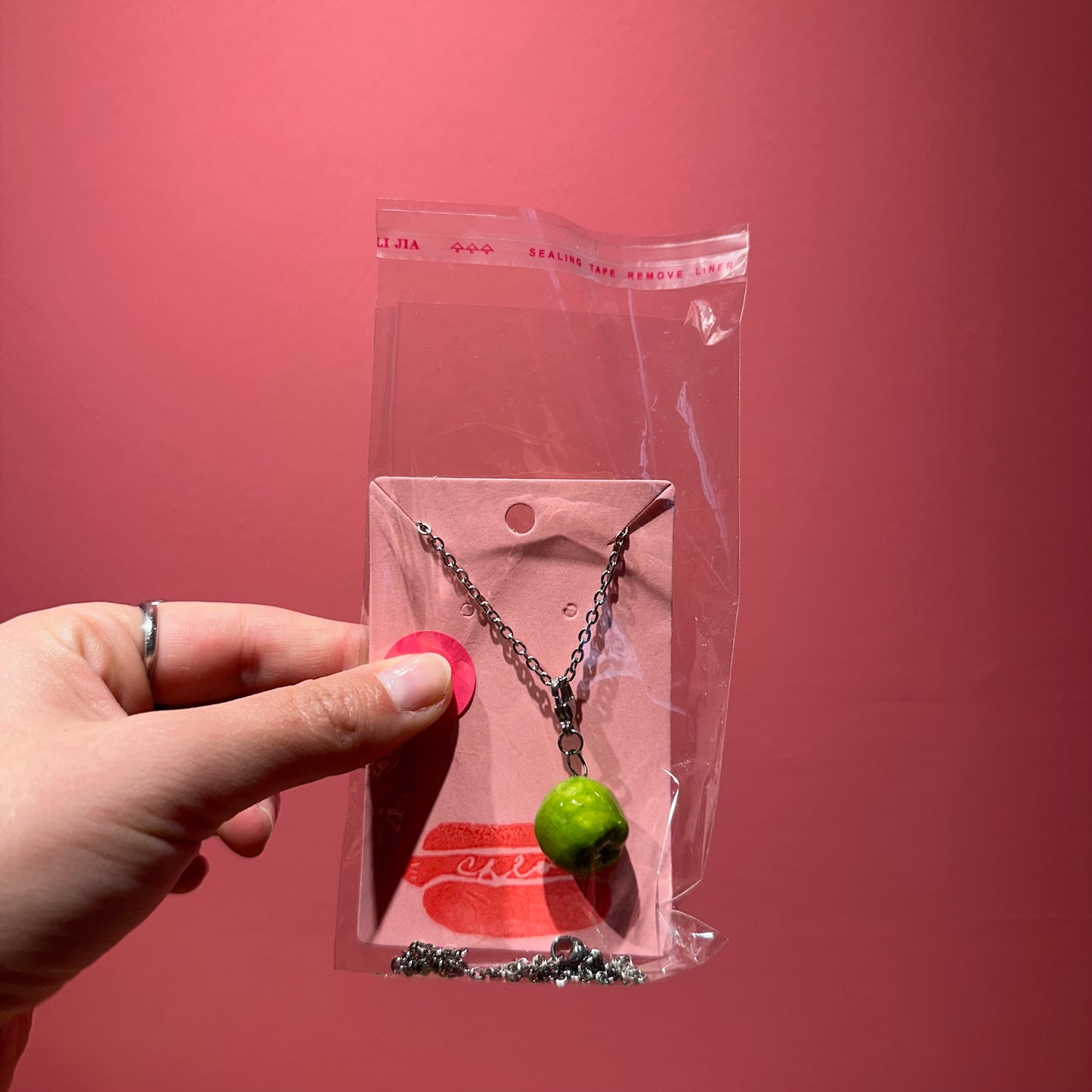 Chloe Made Necklace in “Green Apple”