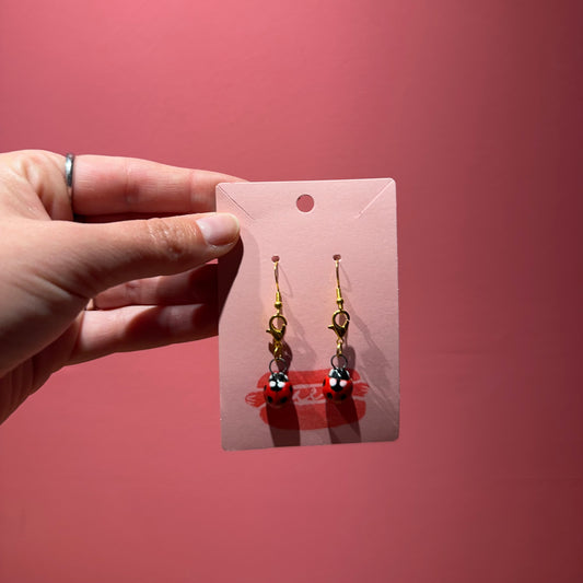 Chloe Made Earrings in “Lady Bug”