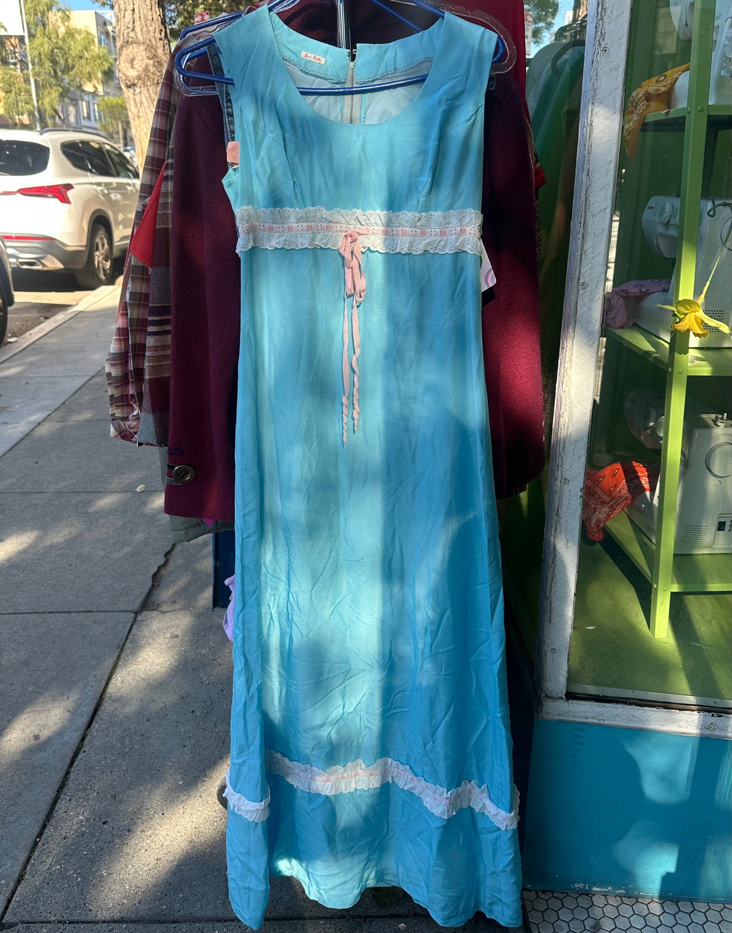 Chi Hai’s Vintage Long Dress in “Baby Blue”