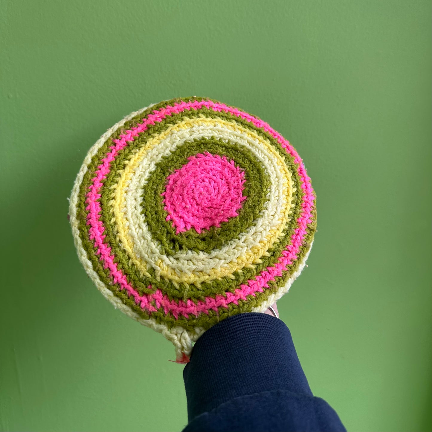 Vintage Handmade Pot Holder in Groovy Granny!